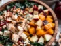 Autumn Kale Salad with Chicken Fresh Ingredients