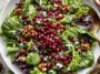 "Autumn Mixed Greens And Pomegranate Salad - Colorful Fall Dish"