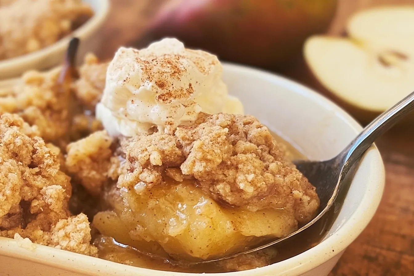 Autumn Spice Pear Cobbler Freshly Baked
