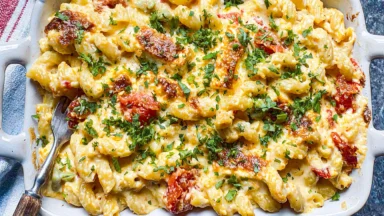 Delicious Baked Feta Pasta Ready to Serve