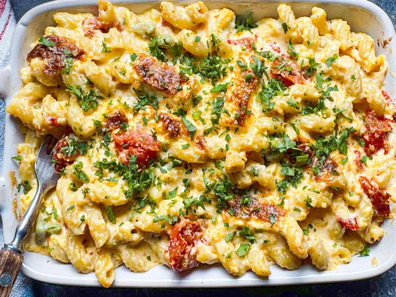 Delicious Baked Feta Pasta Ready to Serve