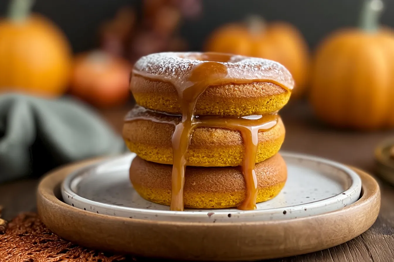 Baked Pumpkin Donuts With Maple Glaze Ready to Enjoy