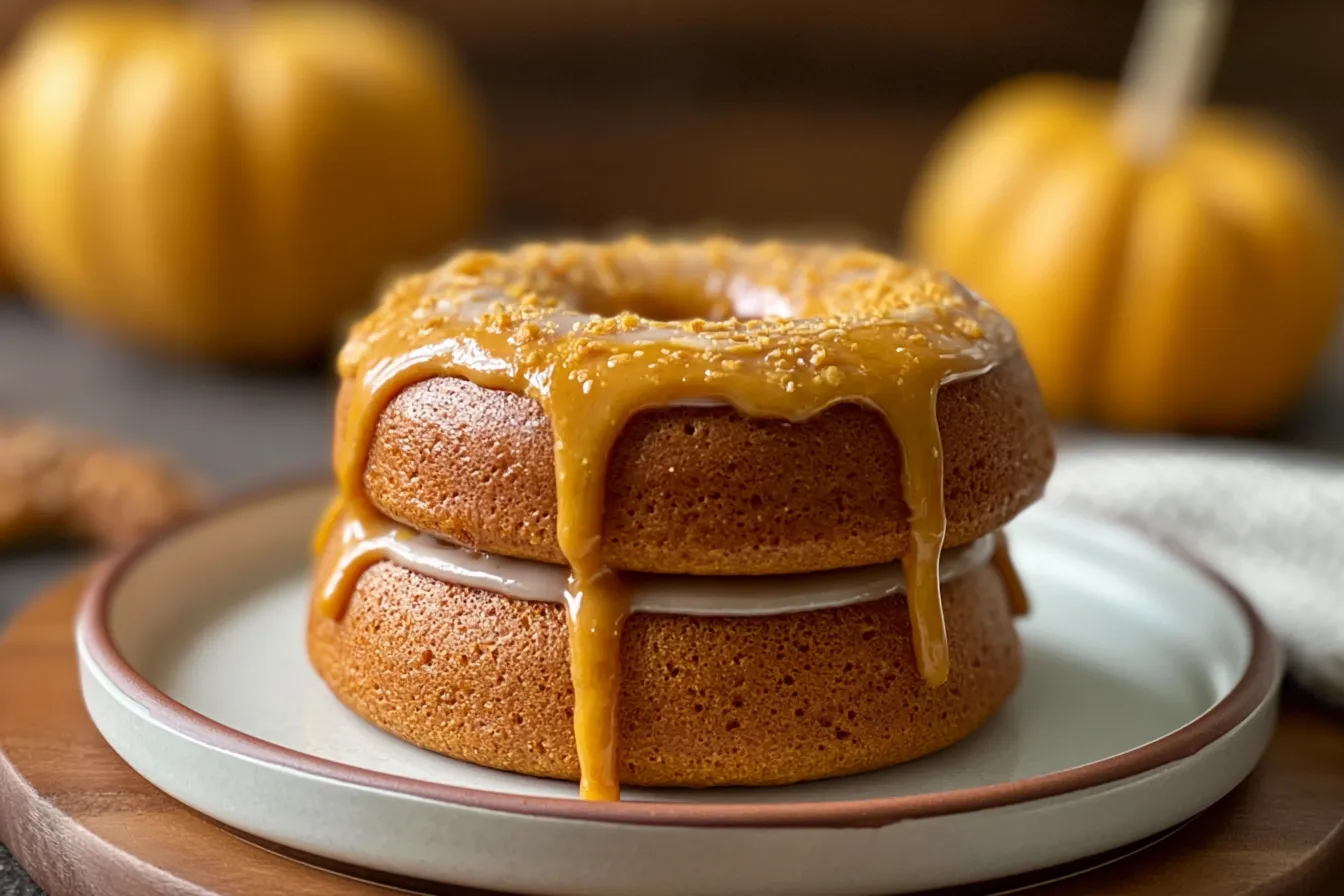 Baked Pumpkin Donuts With Maple Glaze 