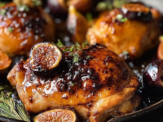 Balsamic Fig Glazed Chicken on a Plate