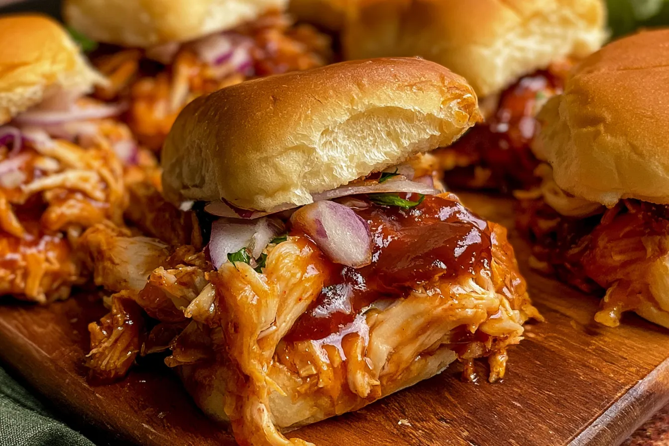 Tasty BBQ Chicken Sliders Ready to Serve