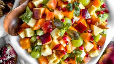Colorful Fall Fruit Salad for Thanksgiving