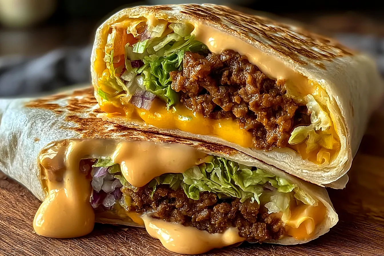 Big Mac Wraps Served with Fresh Ingredients