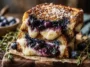 Blueberry Grilled Cheese Sandwich on a Plate