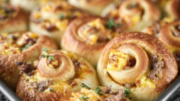 Fluffy Breakfast Rolls Freshly Baked in the Oven