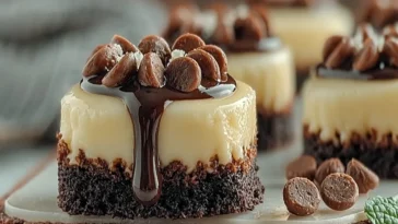 Brownie Bottom Mini Cheesecakes Ready to Enjoy