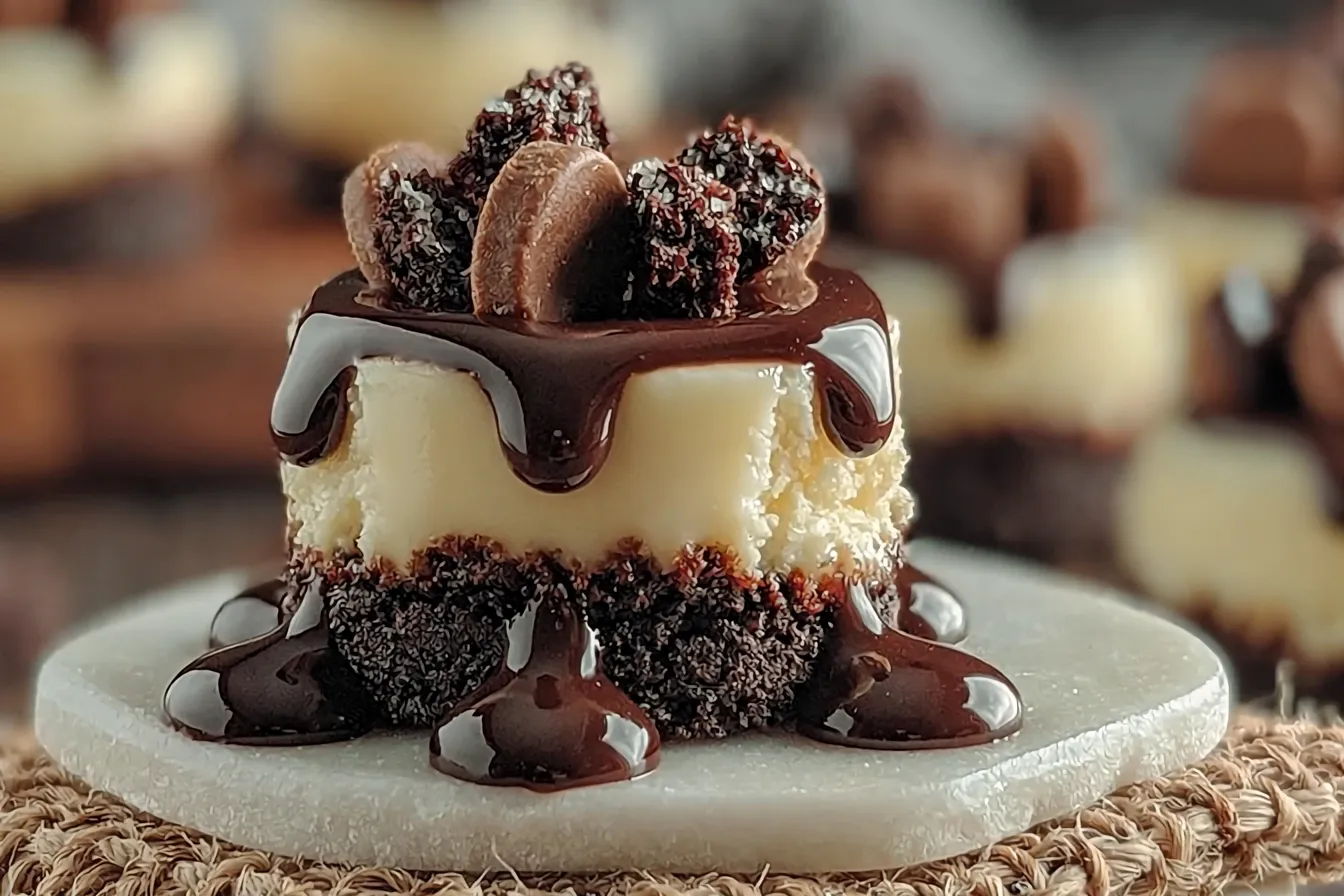 Brownie Bottom Mini Cheesecakes Easy and Delicious Recipe 4 Brownie Bottom Mini Cheesecakes Easy and Delicious