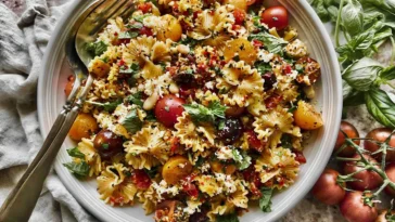 Bruschetta Pasta Salad - Colorful and Refreshing Dish