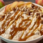 Delicious Caramel Apple Cheesecake Dip in a Serving Bowl