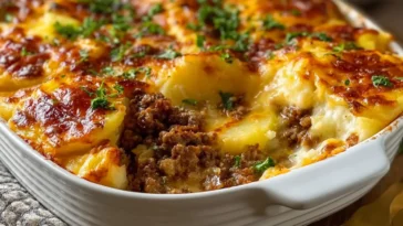Cheesy Hamburger Potato Casserole - Delicious Comfort Food