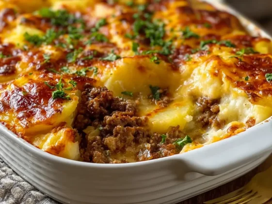 Cheesy Hamburger Potato Casserole - Delicious Comfort Food