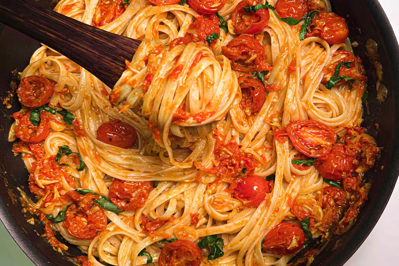 Cherry Tomato Garlic Pasta
