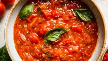 Vibrant Cherry Tomato Pasta Sauce in a Bowl