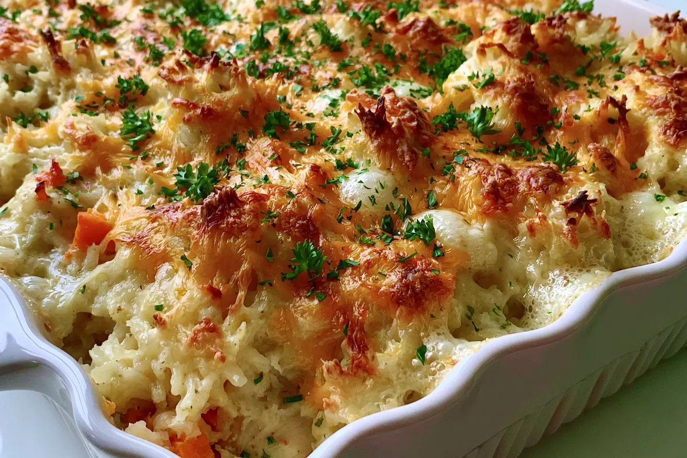 Chicken and Rice Casserole with Toasted Cheddar Delight 4 Chicken and Rice Casserole with Toasted Cheddar and Bubbly Mozzarella
