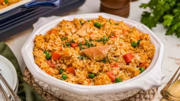 Delicious Chicken and Rice Casserole Ready to Serve
