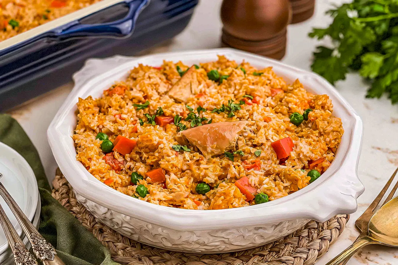 Delicious Chicken and Rice Casserole Ready to Serve