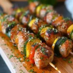 Chicken Apple Sausage Skewers: A Delicious Grilling Delight 15 Chicken Apple Sausage Skewers on the Grill