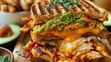 Delicious Chicken Avocado Melt Sandwich