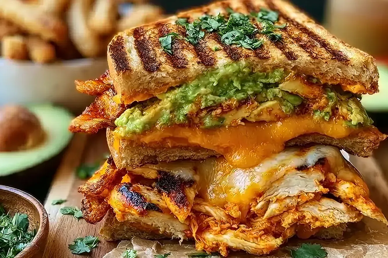 Delicious Chicken Avocado Melt Sandwich