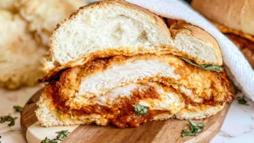 Chicken Parmesan Sub Freshly Made with Melted Cheese