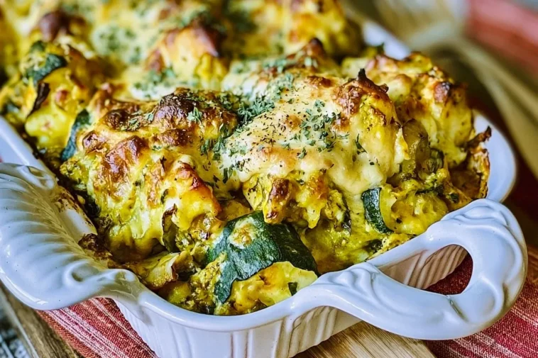 Chicken Zucchini Casserole: Comfort Food Delight in a Dish 3 Homemade Chicken Zucchini Casserole Fresh Out of the Oven