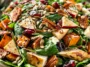 Chopped Fall Harvest Salad with Chicken in a Bowl