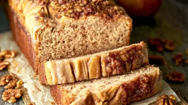 Warm Cinnamon Apple Bread Fresh Out of the Oven