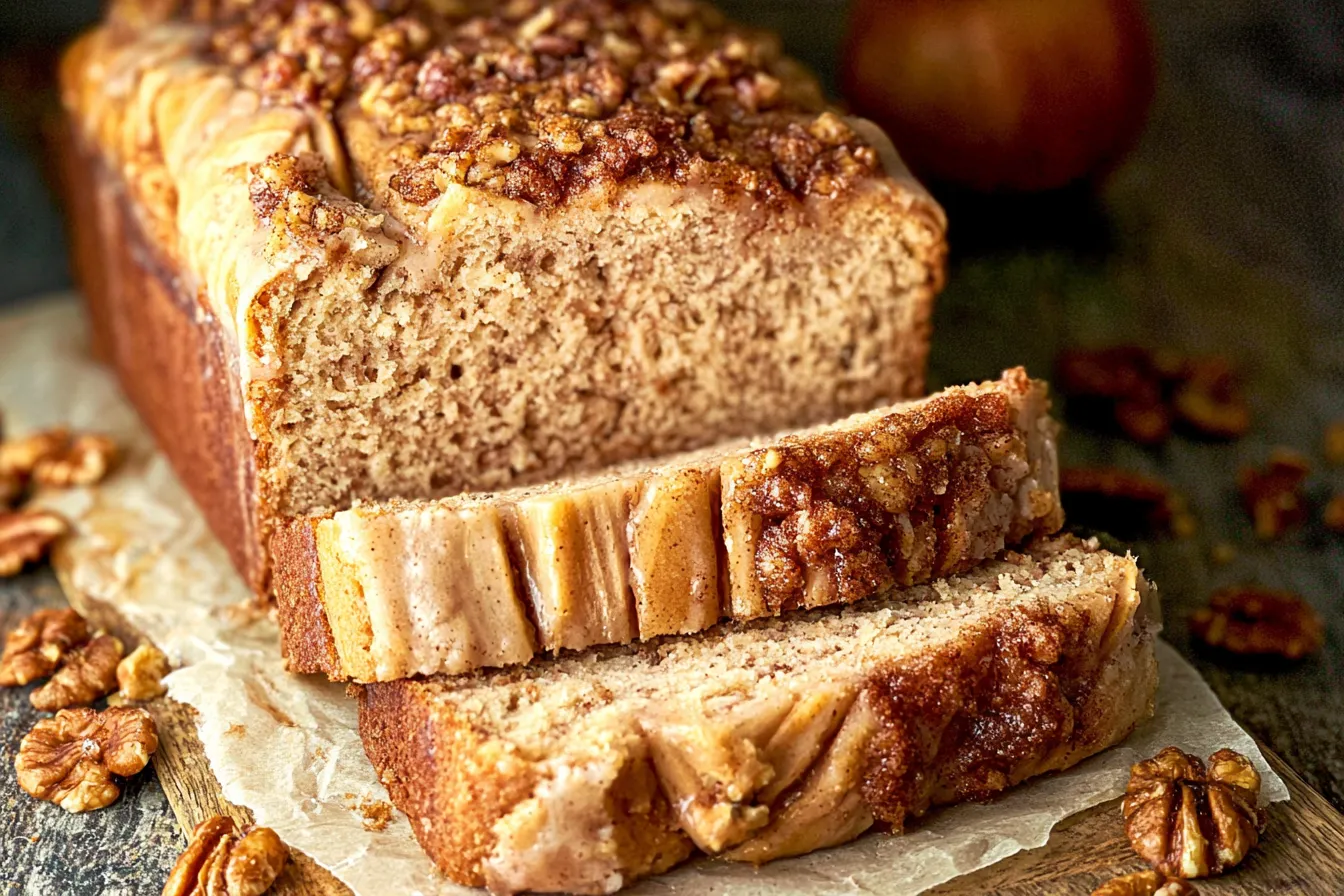 Warm Cinnamon Apple Bread Fresh Out of the Oven