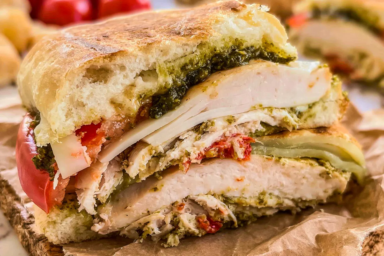 Homemade Copycat Starbucks Turkey Pesto Sandwich