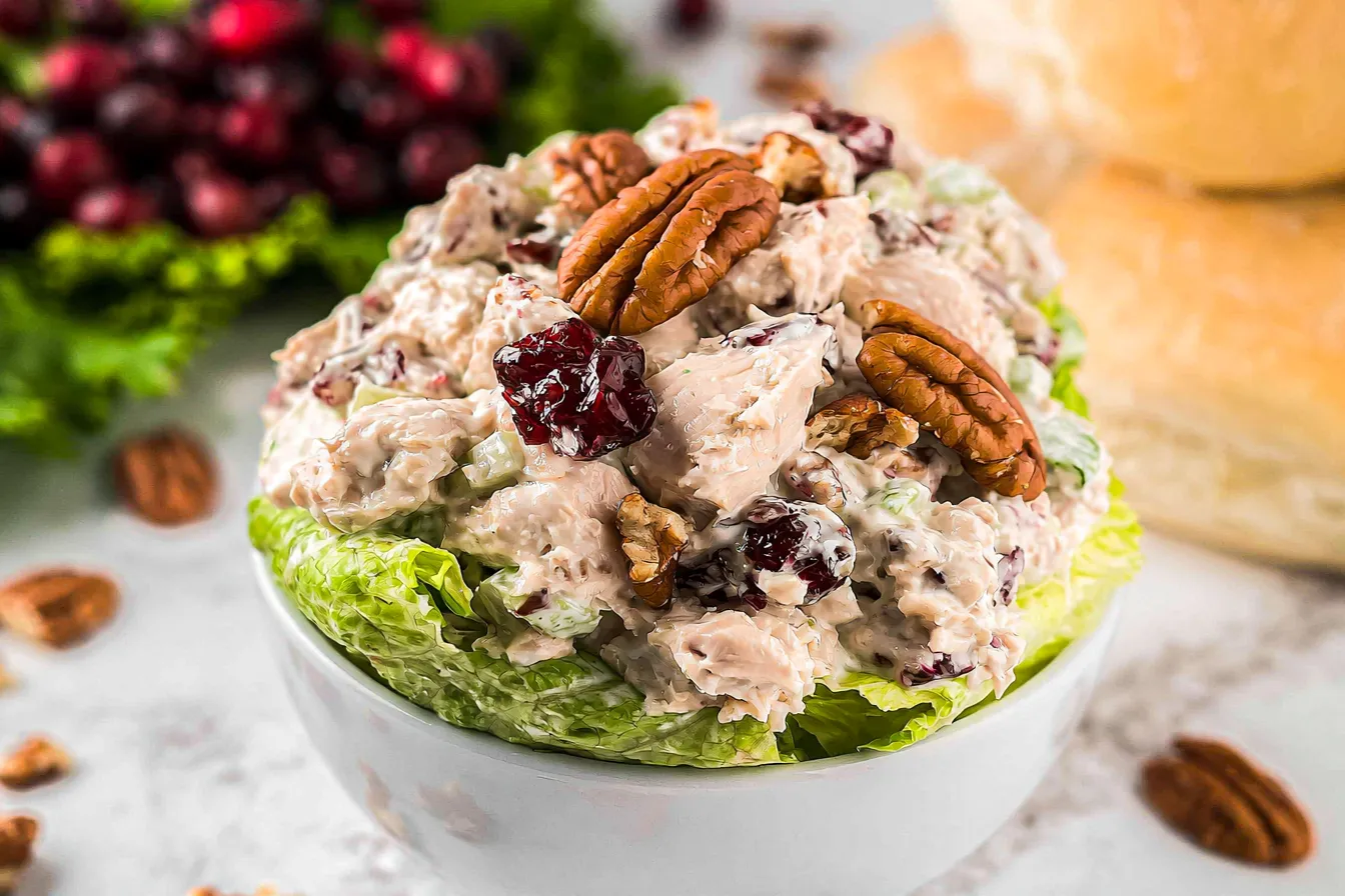 Cranberry Pecan Chicken Salad in a Bowl