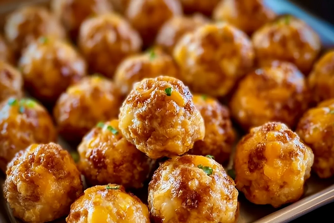 Delicious Cream Cheese Sausage Balls Ready to Serve