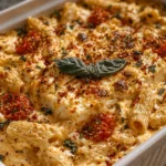 Creamy Baked Feta Pasta: A Delightful Dinner Experience 5 Creamy Baked Feta Pasta Served in a Rustic Bowl