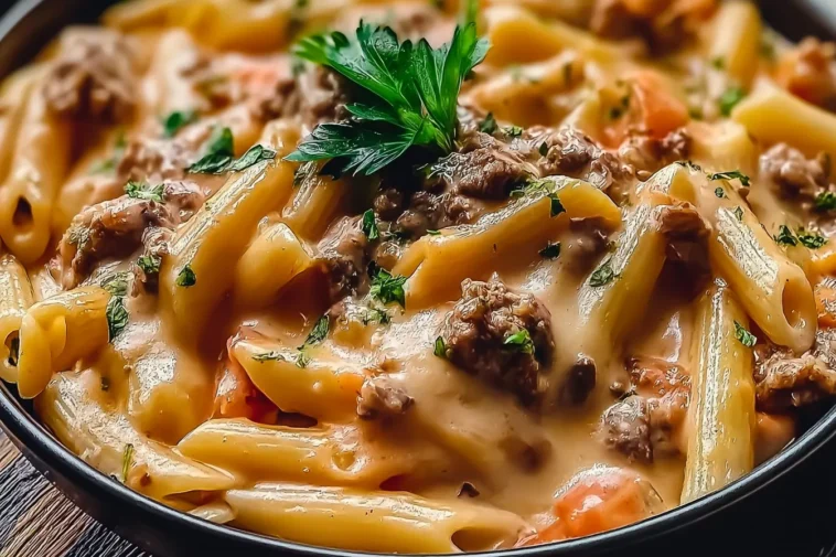 Creamy Beef Pasta Easy and Quick Recipe - Deliciously Simple! 3 Creamy Beef Pasta in a Bowl - Easy and Quick Recipe