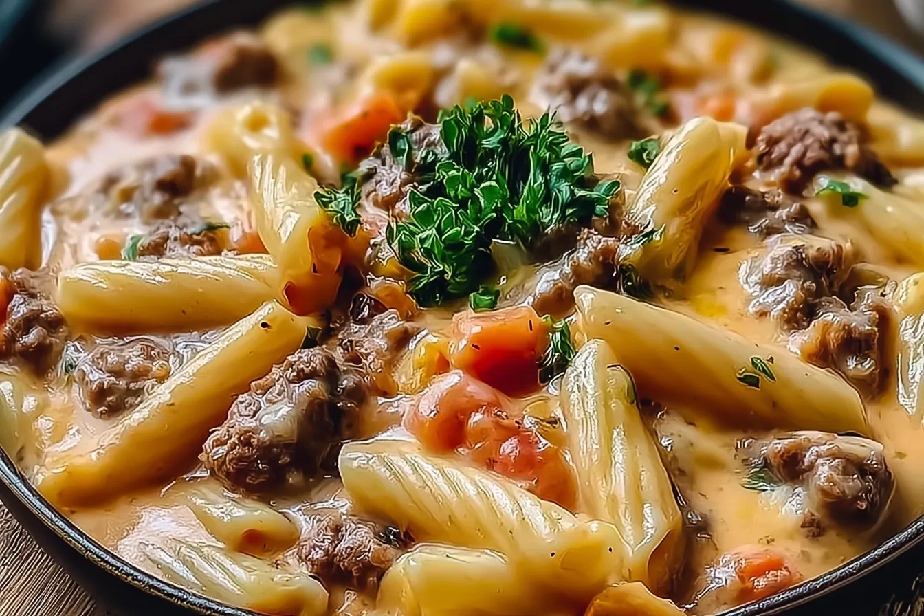 Creamy Beef Pasta Easy and Quick Recipe - Deliciously Simple! 4 Creamy Beef Pasta Easy and Quick Recipe