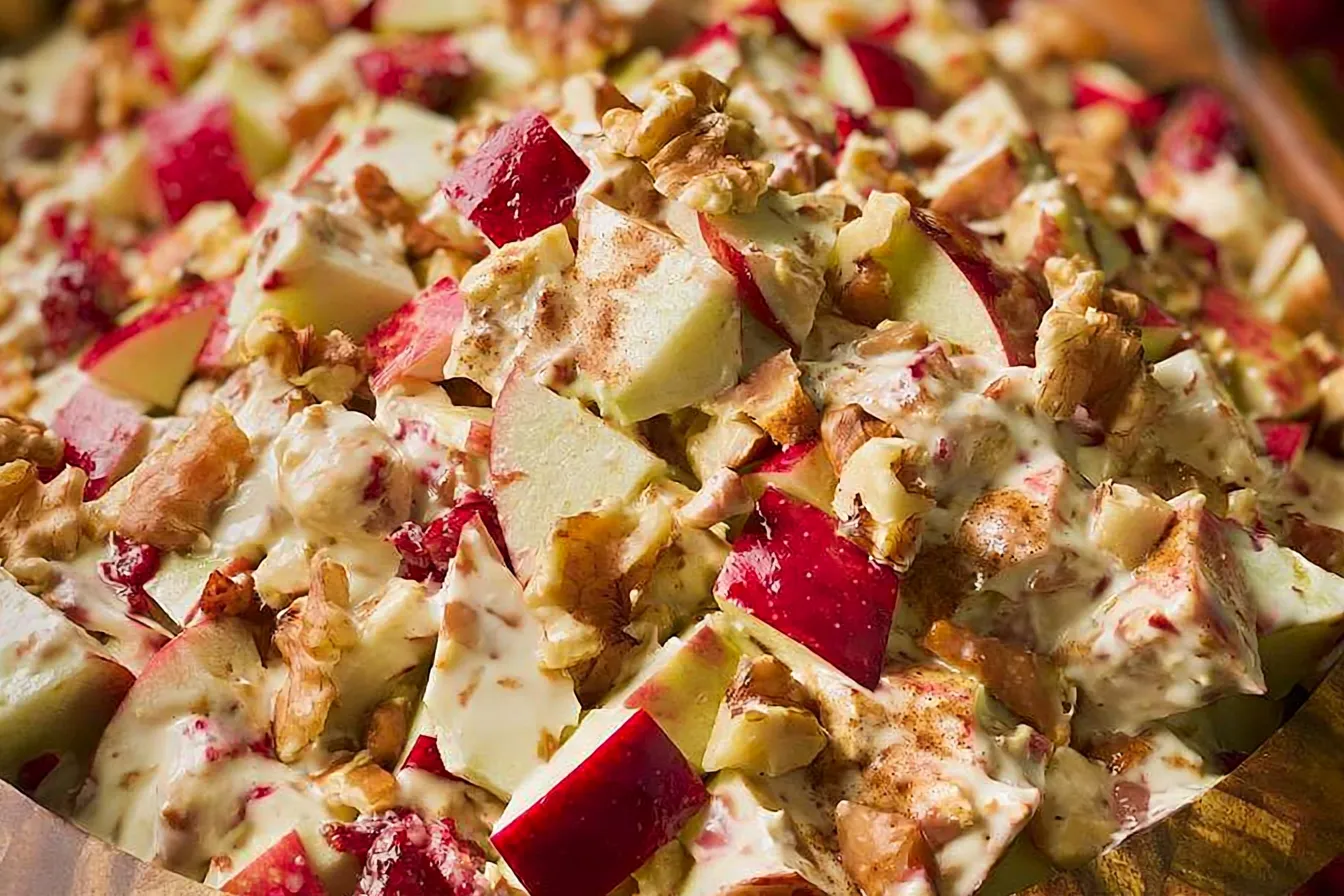 Creamy Cinnamon Apple and Walnut Fruit Salad Delight 4 Creamy Cinnamon Apple and Walnut Fruit Salad