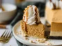Creamy No Bake Pumpkin Cheesecake on a Dessert Table
