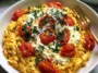 Creamy Roasted Tomato Orzo with Whipped Feta - Perfectly Cozy Dish