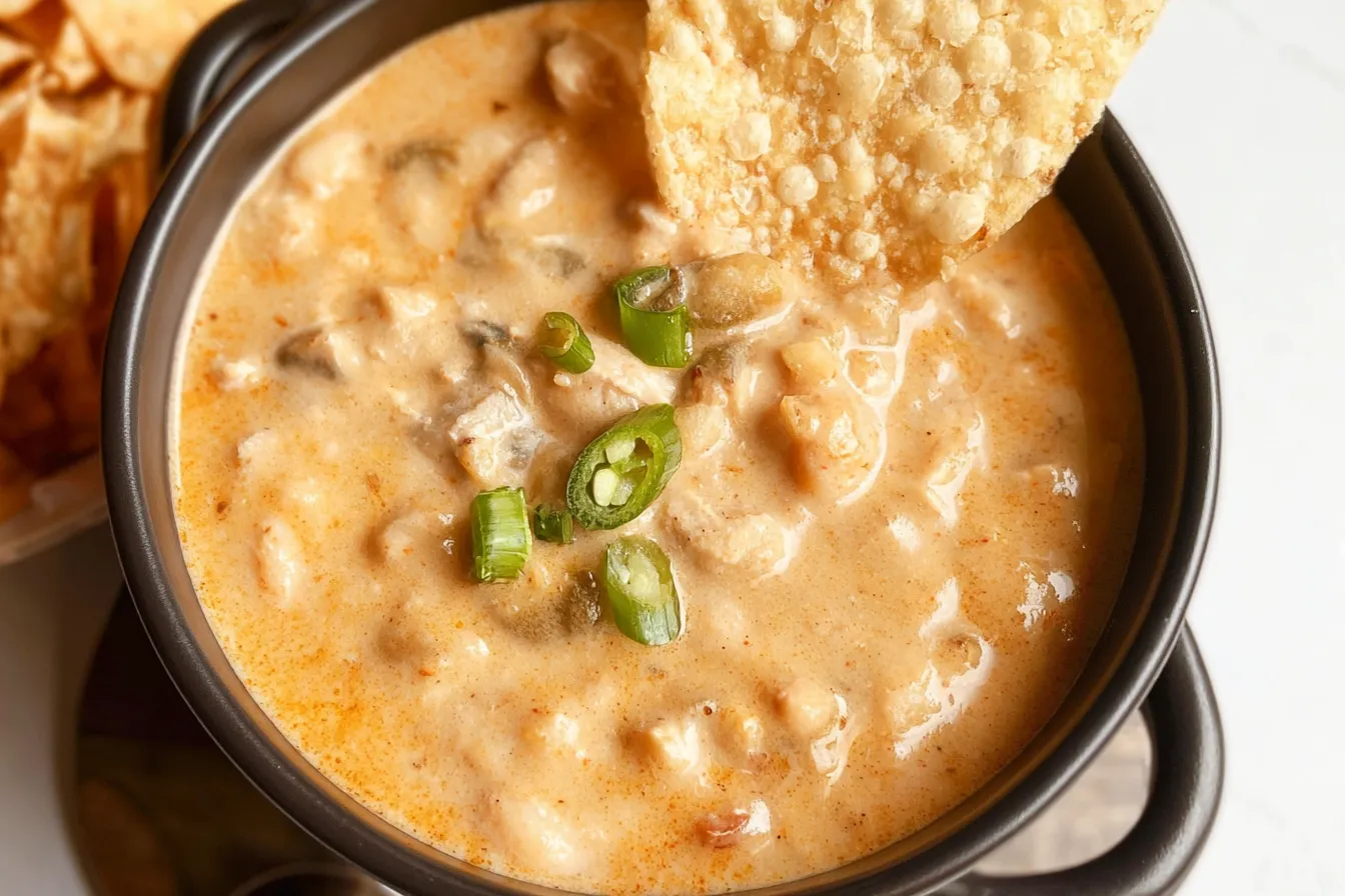 Delicious Creamy White Turkey Chili in a Bowl