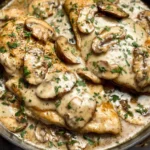 Creamy White Wine Mushroom Chicken: A Delightful Dinner Idea 15 Creamy White Wine Mushroom Chicken on a Plate