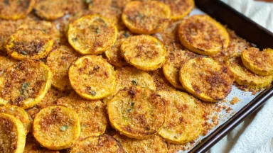 Crispy Parmesan Crusted Yellow Squash: A Flavorful Side Dish