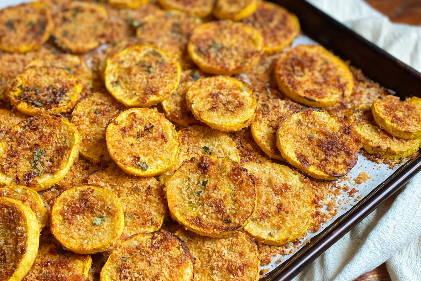 Crispy Parmesan Crusted Yellow Squash: A Delightful Treat 3 Crispy Parmesan Crusted Yellow Squash: A Flavorful Side Dish
