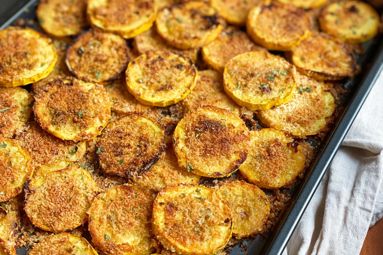 Crispy Parmesan Crusted Yellow Squash: A Delightful Treat 4 Crispy Parmesan Crusted Yellow Squash