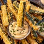 Crispy Zucchini Fries with Garlic Aioli - Tasty Snack