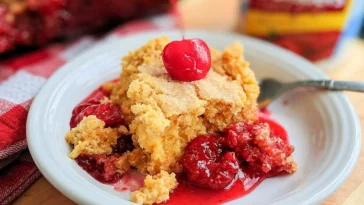 Crock Pot Dump Cake | Cherry Dump Cake in a Slow Cooker