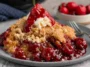 Crockpot Cherry Cobbler Freshly Served