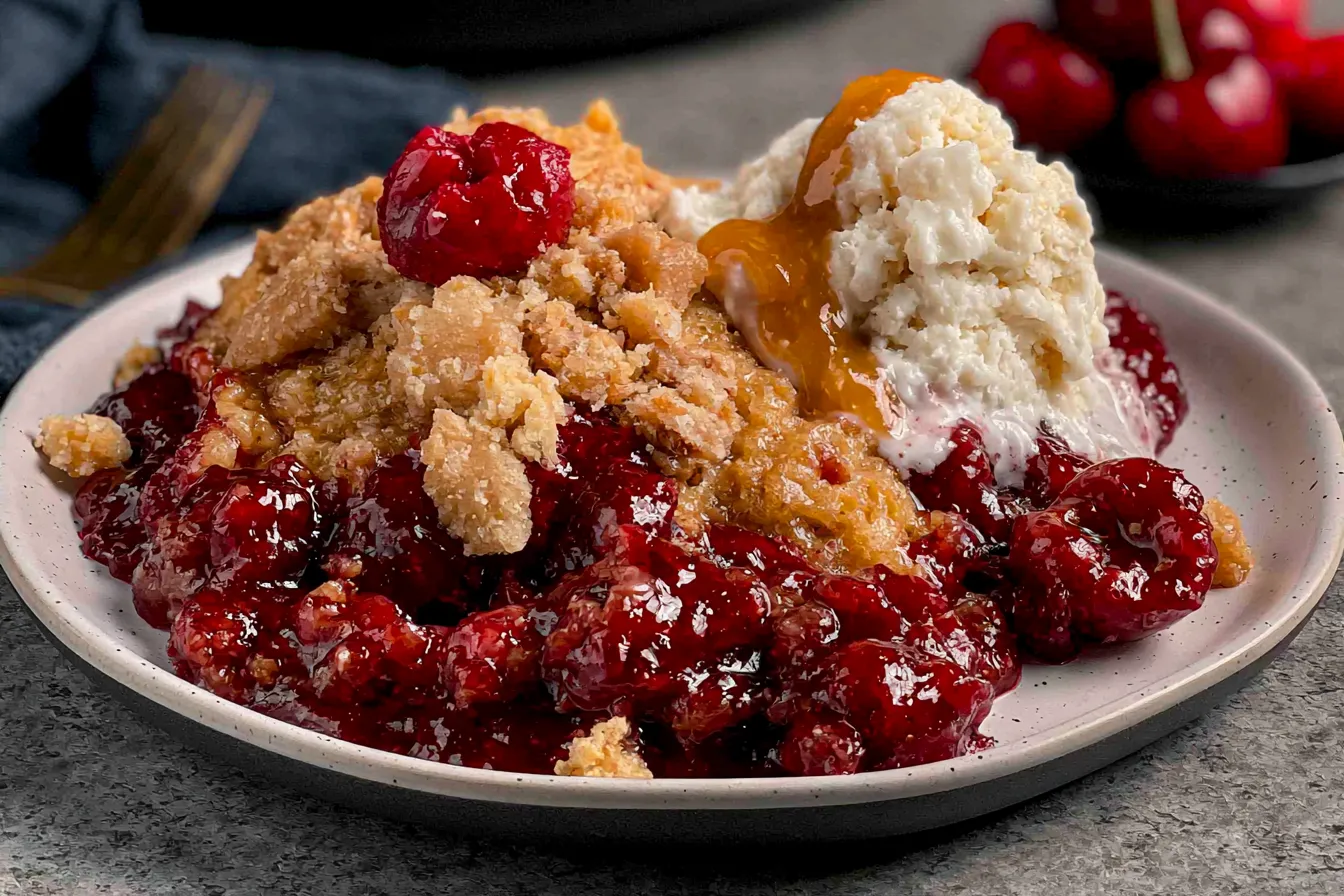 Crockpot Cherry Cobbler 